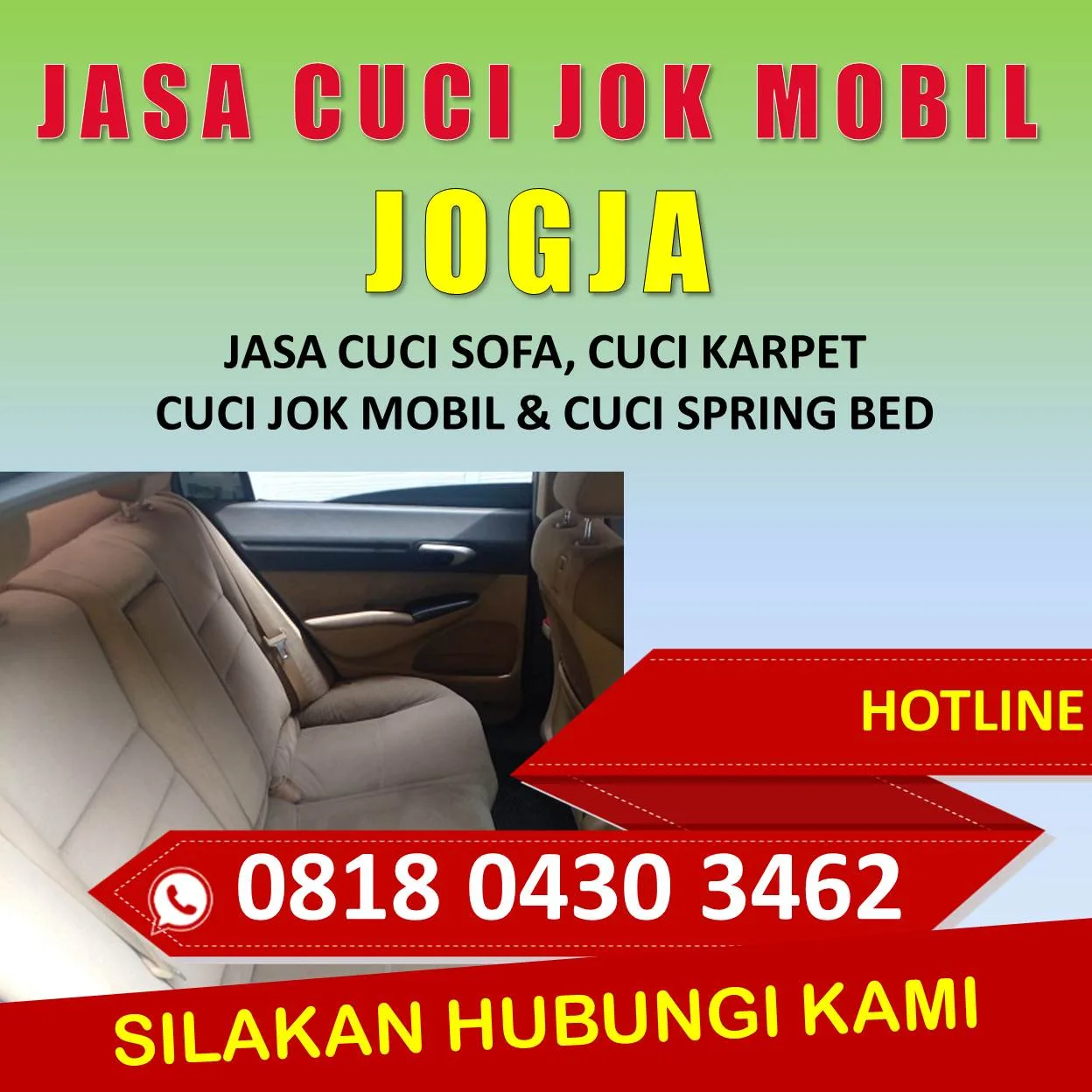 Jasa Cuci Jok Nobil Jogja Bantul Sleman