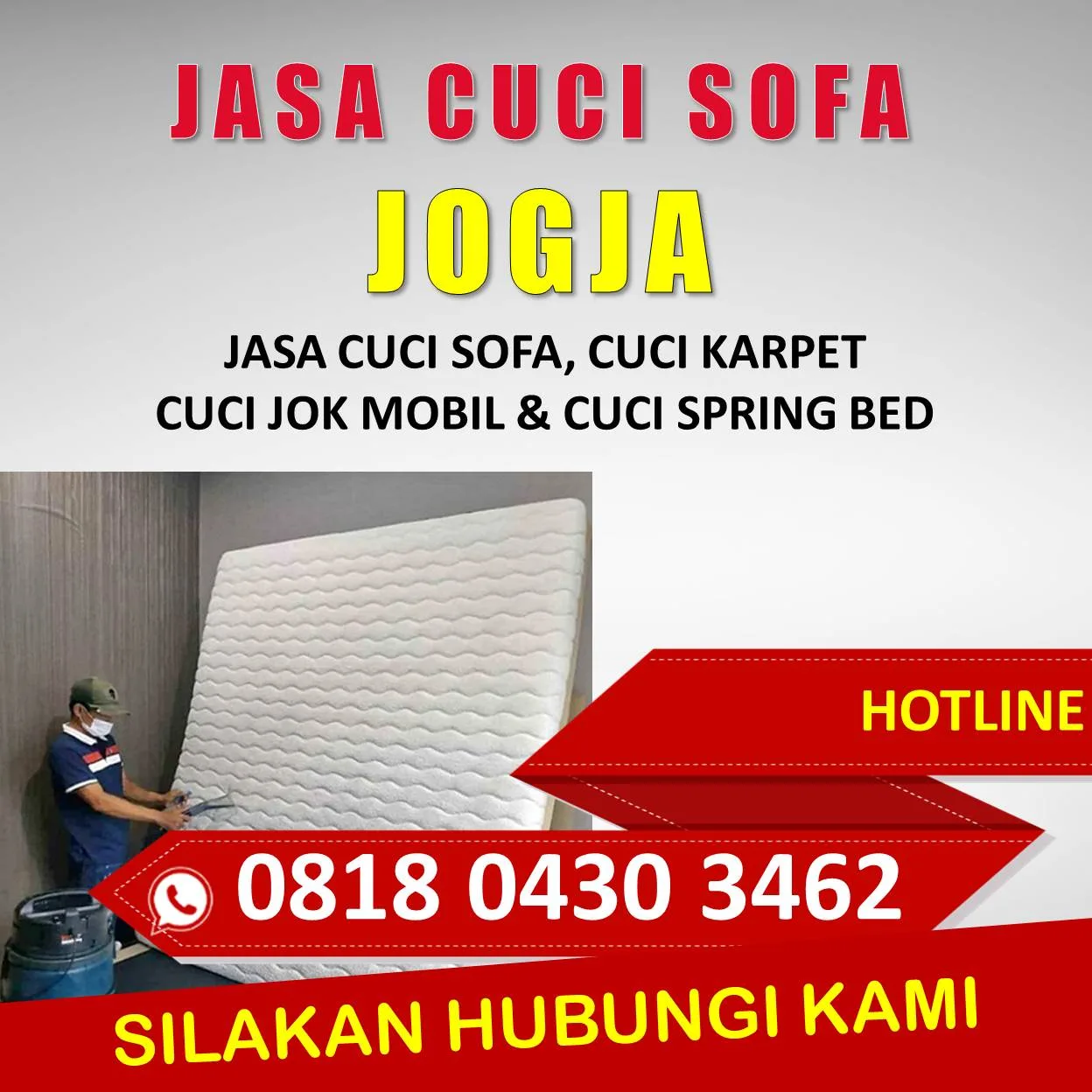 Jasa Cuci Springbed Jogja Sleman Bantul Gunung Kidul dan Kulon Progo Bersih Nyaman