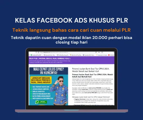 Kelas Facebook Ads Khusus PLR Modal Sekali Jual Berkali Kali png