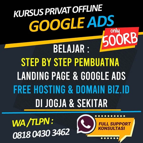 Kursus Google Ads Jogja Belajar Iklan Google untuk UKM UMKM