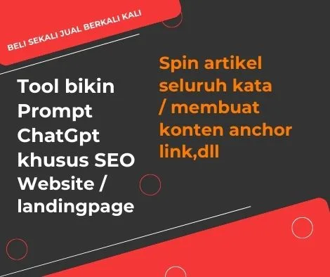 PLR Tool bikin Prompt ChatGpt khusus SEO Website landingpage