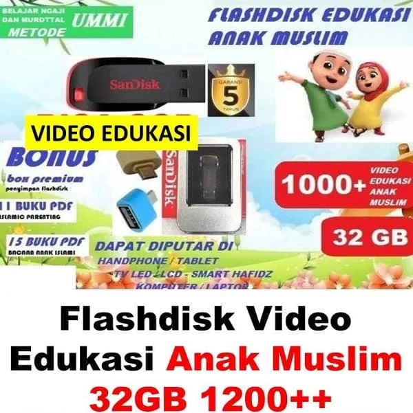 Paket Flashdisk Edukasi Anak Muslim Sholeh