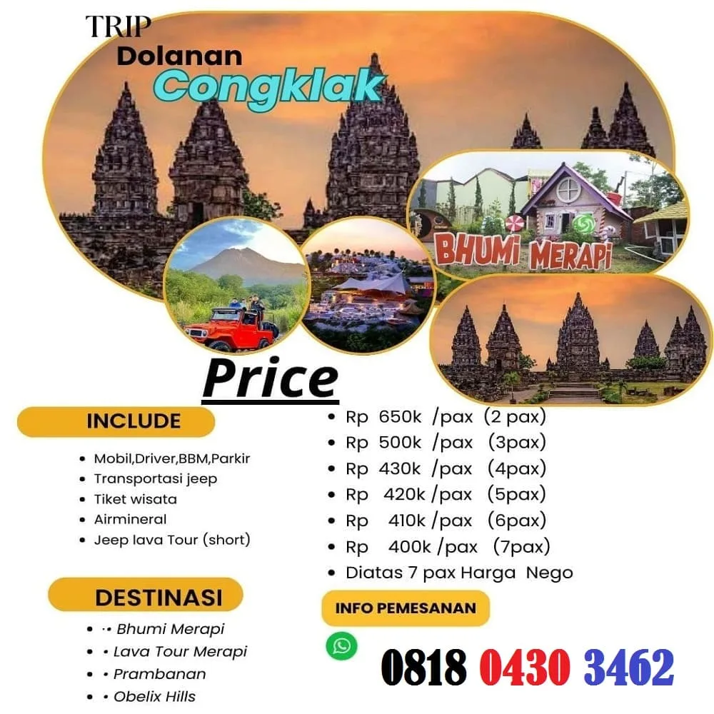 Wisat Jogja ke Bhumi Merapi Lava Tour Merapi Prambanan dan Obelix Hills ke 2
