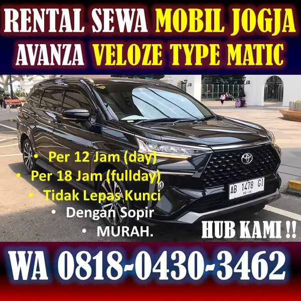 harga sewa mobil avanza veloze jogja 2025