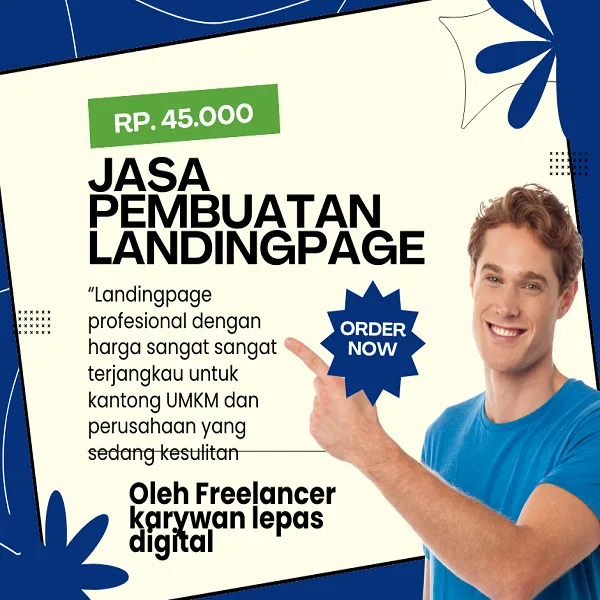 JASA PEMBUATAN LANDINGPAGE RP. 45.000 png