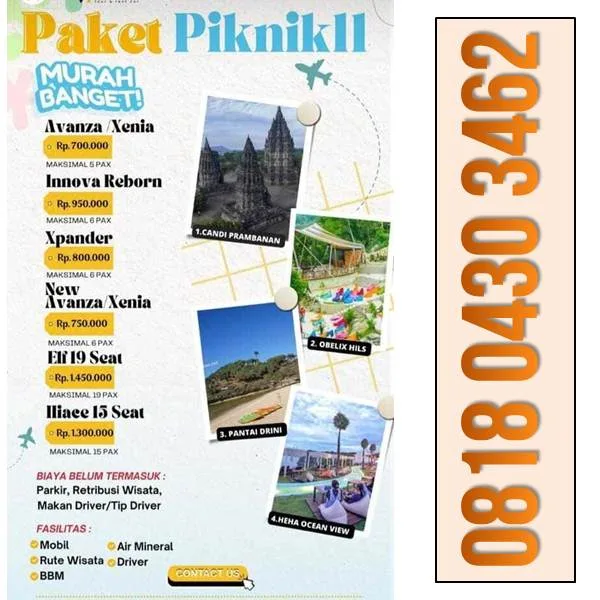 Paket Wisata Candi Prambanan Obelix Hills Pantai Drini Heha Ocean View