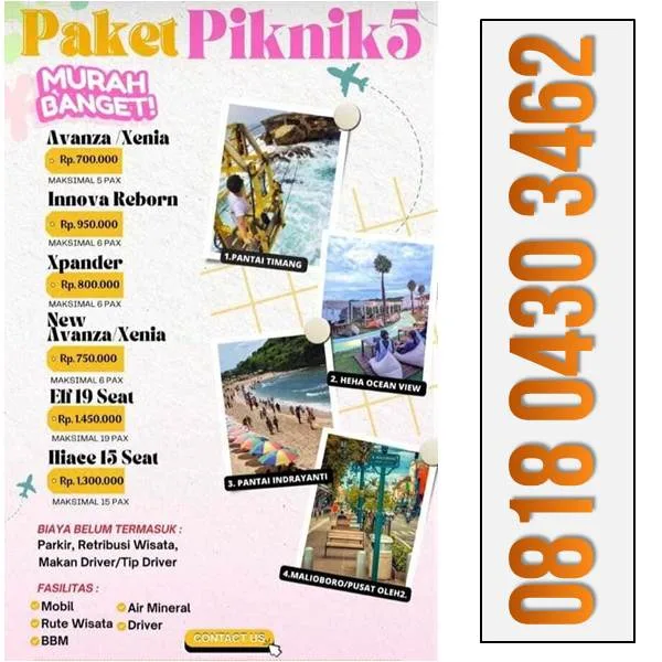Paket Wisata Heha Ocean View Pantai Timang Indrayanti Malioboro Jogja